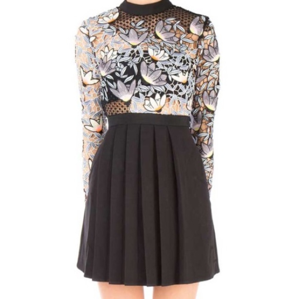 NWT Self Portrait Mixed Peony Mini Dress